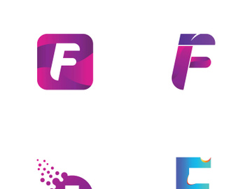 Modern F initial letter logo. preview picture