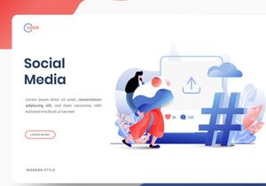 Business Online Marketing flat illustration