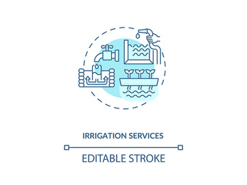 Irrigation services concept icon preview picture
