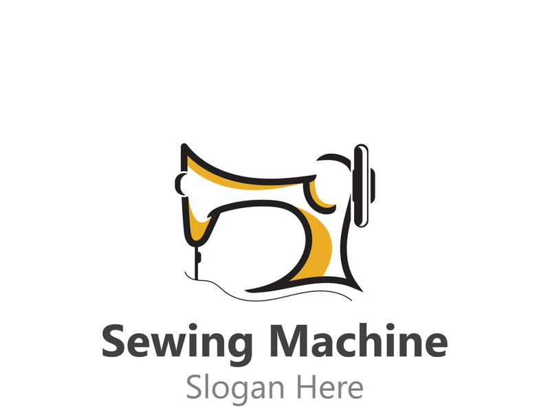 Sewing Machine Logo design concept, Tailor Sewing vector, Fashion Simple Design Template