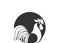 Rooster logo icon vector and symbol template design illustration