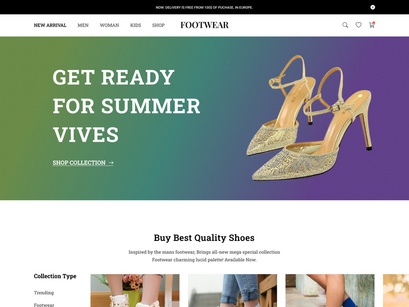 FOOTWEAR E-Commerce Website Design