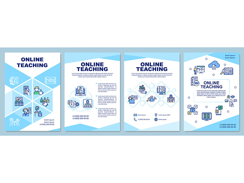 Online teaching brochure template