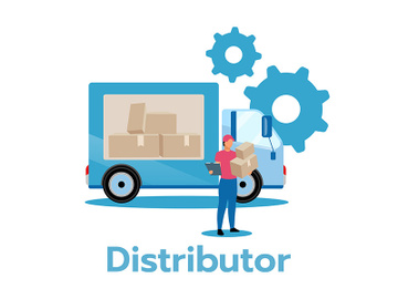 Distributor flat vector illustration preview picture
