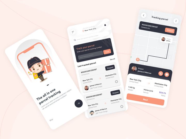 Courier Service App UI Design