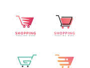 Cart shop logo icon design   Shopping cart illustration vector template