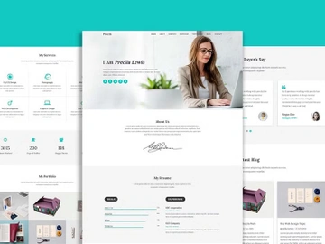 Personal Portfolio HTML Website Template preview picture