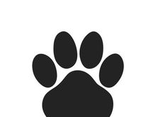 Minimal Dog Paw Print Logo