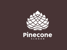 Pine Cone Logo, Elegant Luxury Pine Simple Design