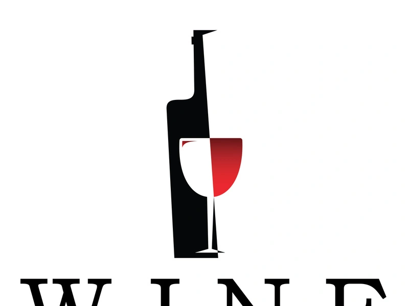 Wine logo with wine glasses and bottles.for night clubs,bars,cafe and wine shops.