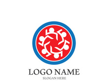 Community, network and social icon design template