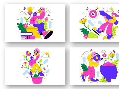 10 Personal Growth Illustration