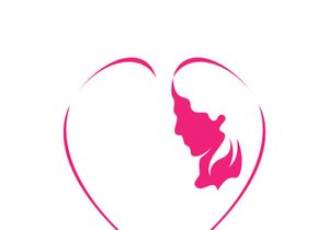 Beauty Lactating Mom Baby logo illustration
