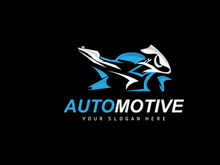 Motorcycle Logo, MotoSport Vehicle Vector, Design For, Automotive