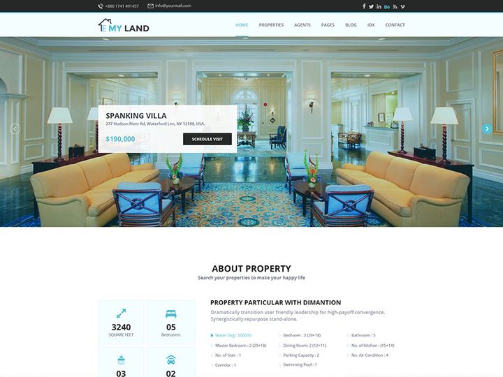 Real Estate PSD Template