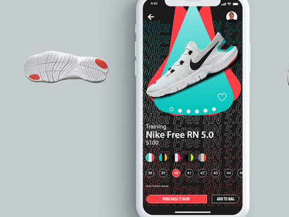 Nike Brand UI/UX Mobile Template