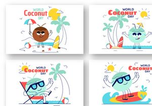 10 World Coconut Day Illustration