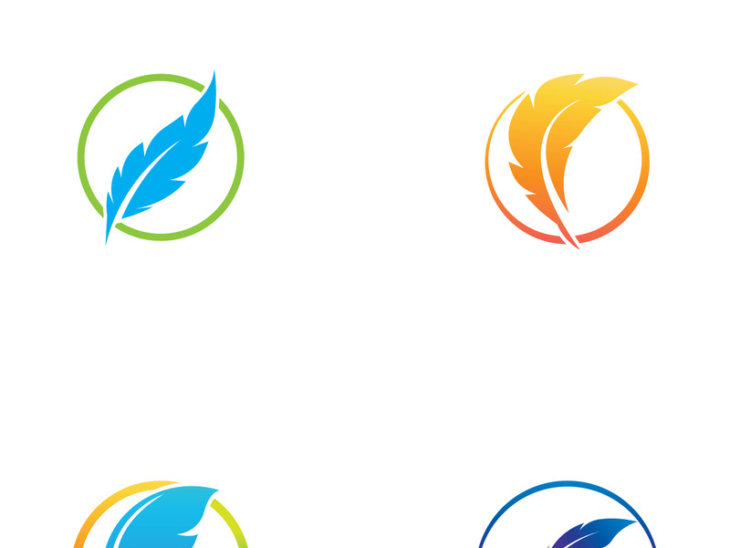 Feather logo design.