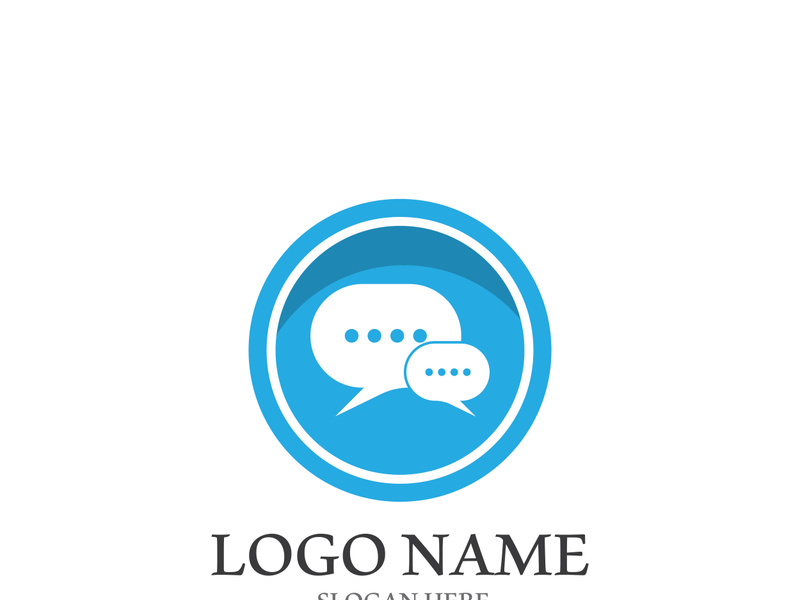 Speech bubble icon Logo template vector illustration