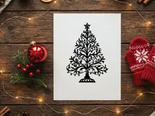 Elegant Christmas Tree Silhouette for Holiday Decor and Seasonal Celebrations