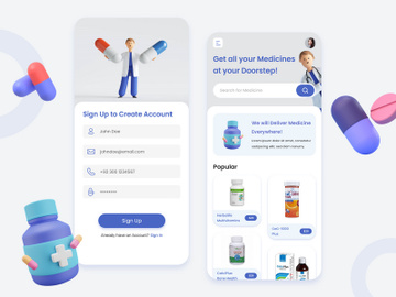 Online Pharmacy App UI preview picture