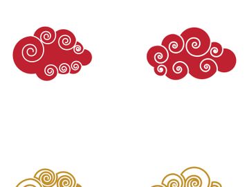 Chinese Cloud template vector icon illustration preview picture