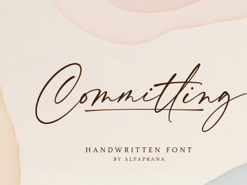 Committing - Handwritten Font preview picture