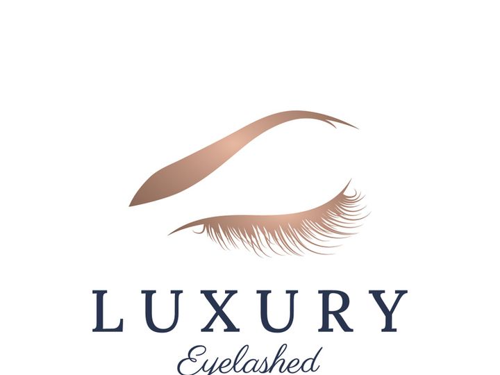Luxurious and colorful eyelash extension logo.