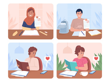 Increasing productivity illustration set preview picture