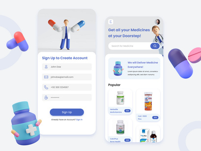 Online Pharmacy App UI