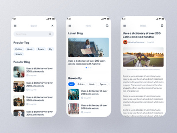 Blog News App UI Kit preview picture