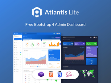 Atlantis Lite - Free Bootstrap 4 Admin Dashboard preview picture