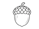 Cute cartoon acorn illustration. Playful nut character for educational or design projects