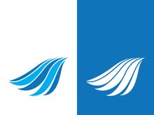 Wave beach vector illustration design logo