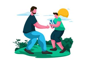Father Day Flat Illustration Minimalist Modern