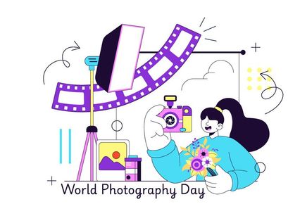 10 World Photography Day Illustration