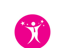 People star logo design to achieve a success or dream.
