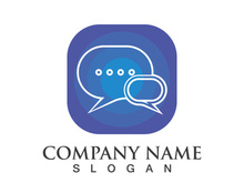 Speech bubble icon logo template vector illustration