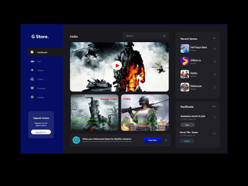 Game Store Dashboard UI Kit preview picture