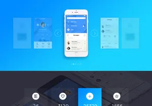 Quadro App - Mobile App PSD Template