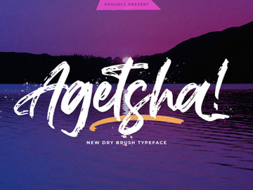 Agethsa - Textured Brush Font preview picture