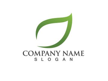 Eco leaf green logo vector preview picture