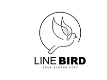 Bird Logo, Vector Hummingbird, Simple Simple line Style Design, Bird Wings Icon Product Brand