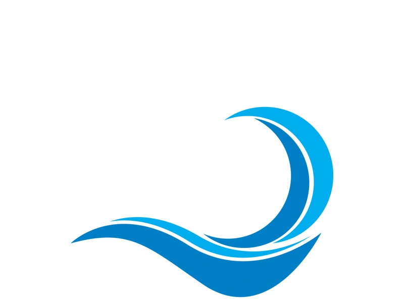 Wave beach vector illustration design logo