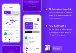 Paypal Wallet App UI Kits