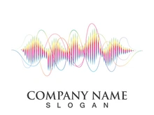 Sound waves vector illustration design template