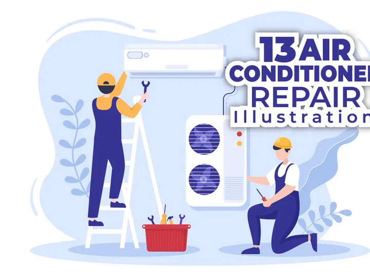 13 Air Conditioner Repair or Installation Illustration