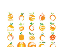 Orange logo design vector icon illustration design