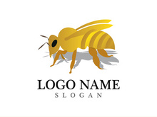 Bee logo vector icon illustration design
