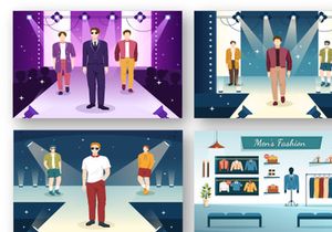 15 Fashion Men Trendy Outfits Illustration